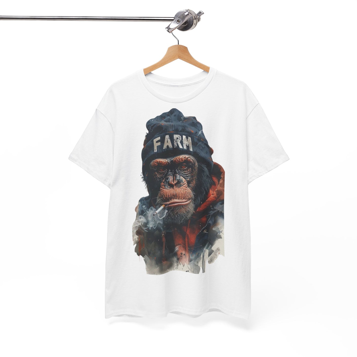 Cool Chimpanzee Farm Tee | Unisex Heavy Cotton T-Shirt