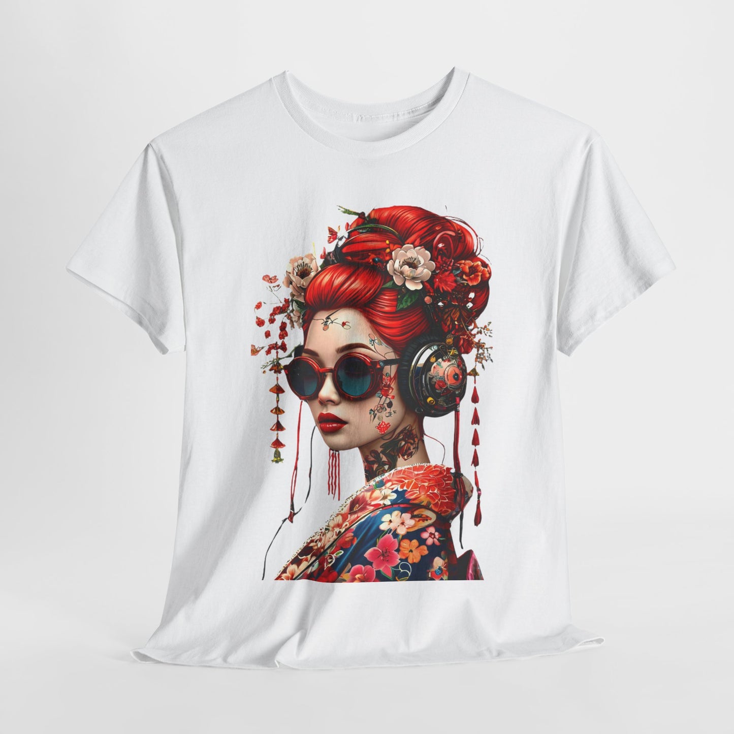 Unisex Heavy Cotton T-shirt floral girl