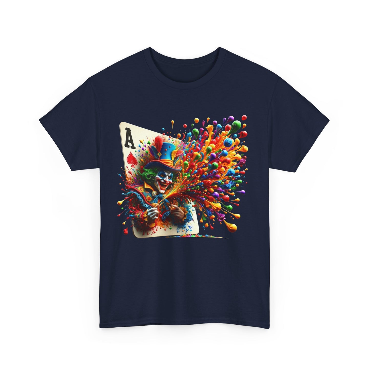 Colorful Artist Playing Card Unisex Heavy Cotton Tee