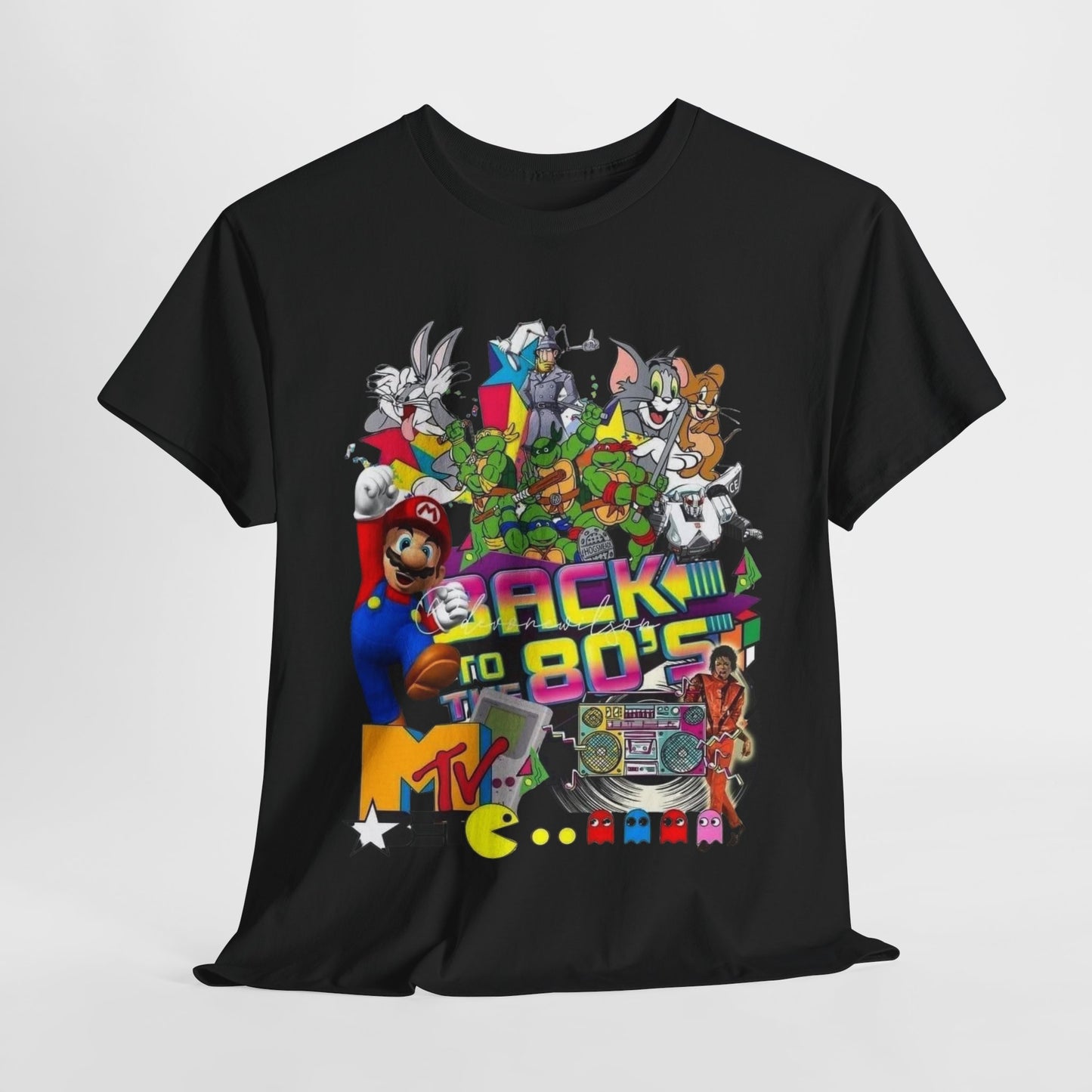 Unisex Heavy Cotton Tee - Retro 80s Gaming Nostalgia Tee