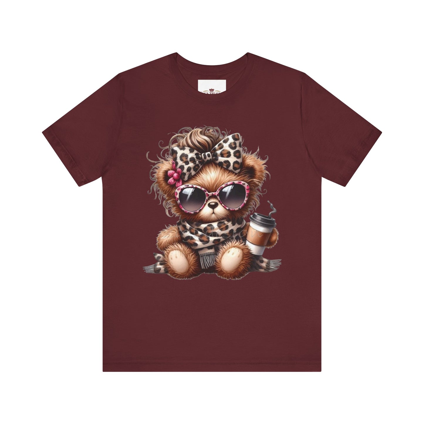 Cool Teddy With Coffee T-Shirt