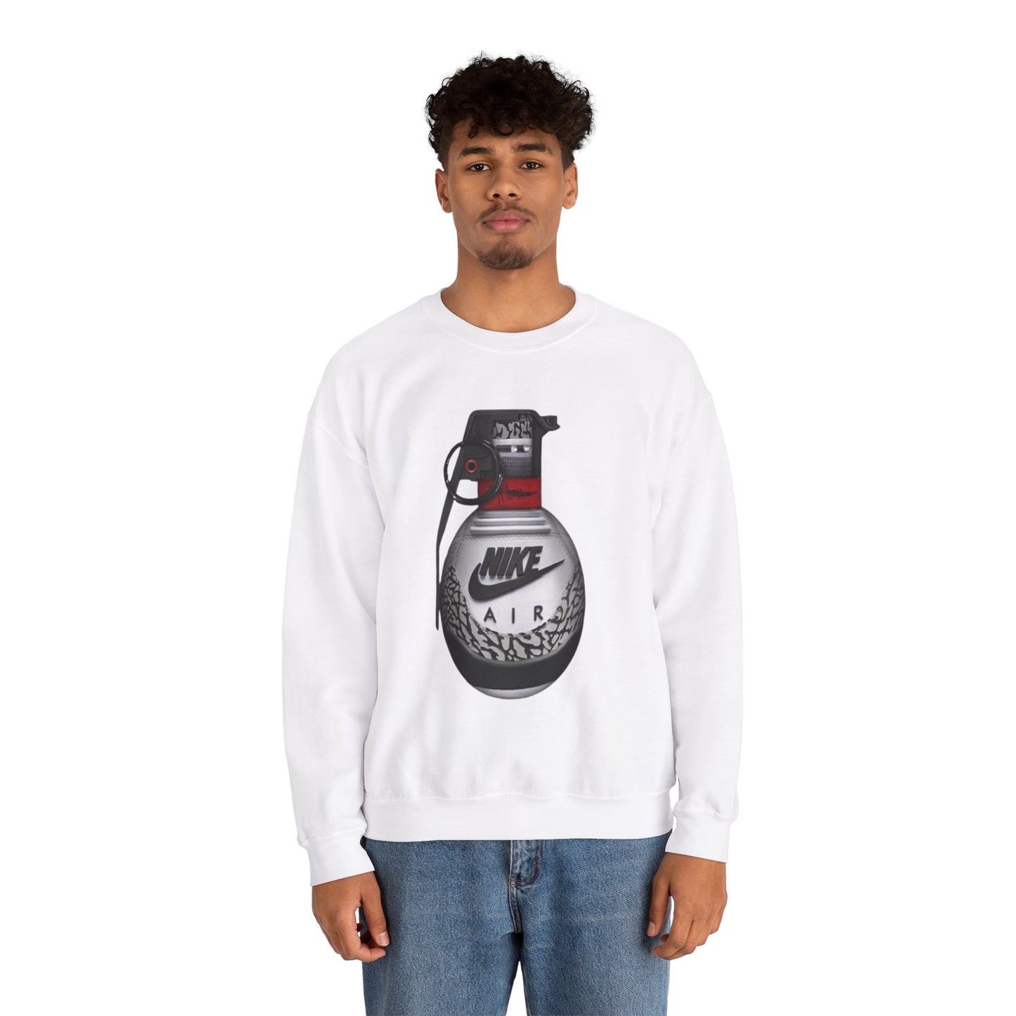 Crewneck Sweatshirt with Nike Granade Design