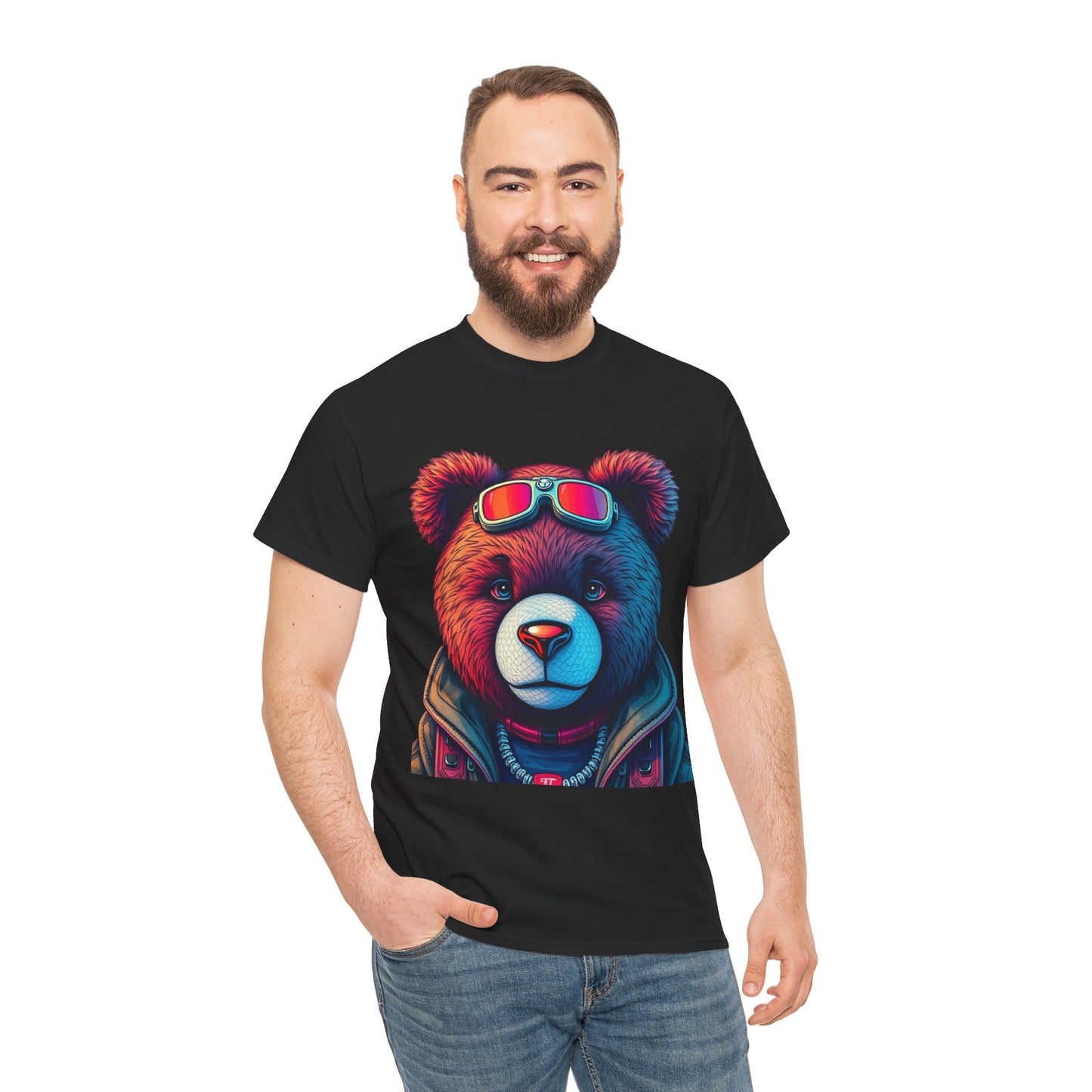 Tee: Hip Hop Teddy Bears Graphic Print