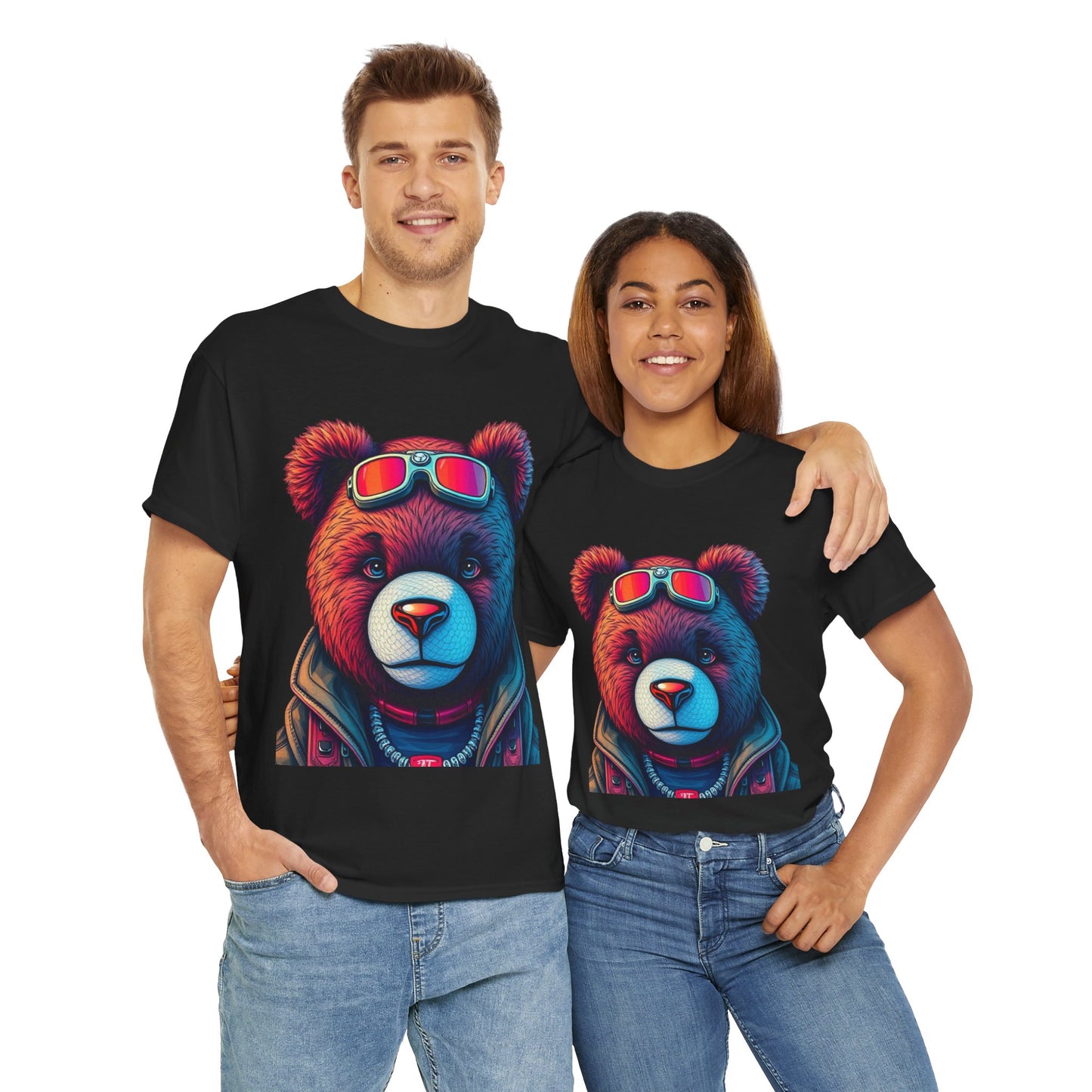 Tee: Hip Hop Teddy Bears Graphic Print