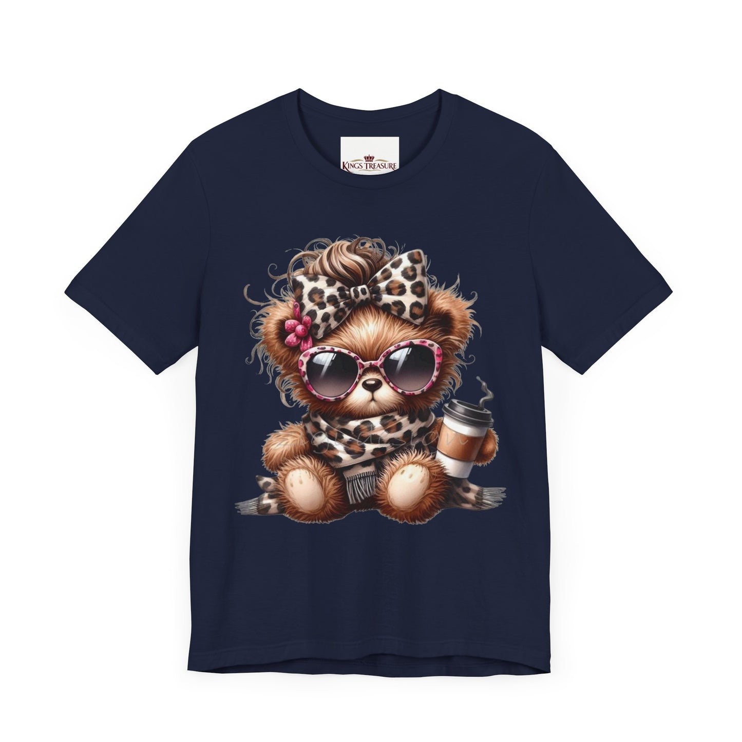 Cool Teddy With Coffee T-Shirt