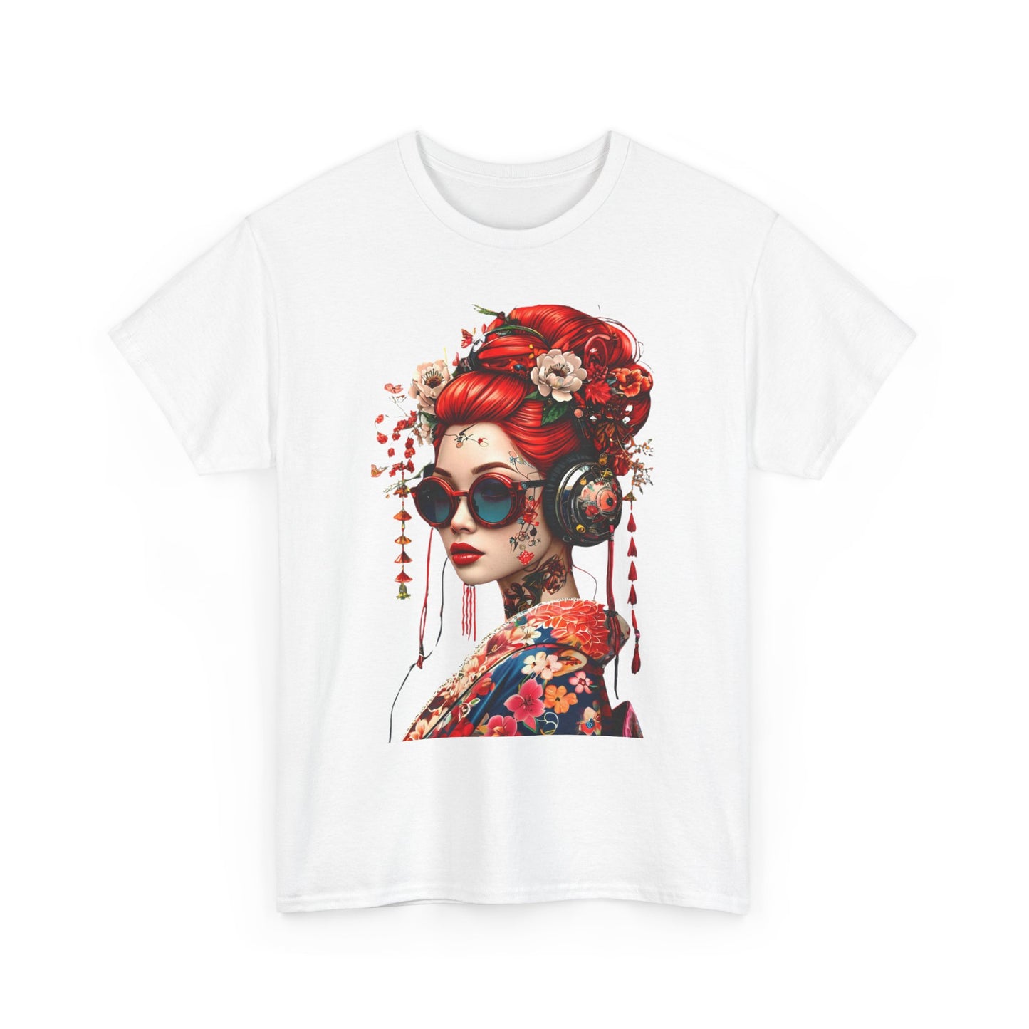 Unisex Heavy Cotton T-shirt floral girl