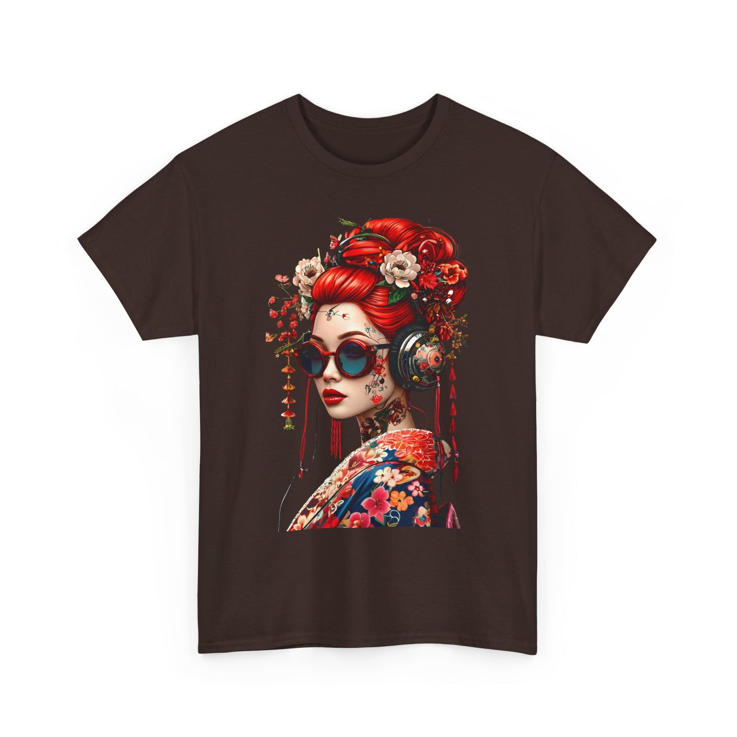 Unisex Heavy Cotton T-shirt floral girl