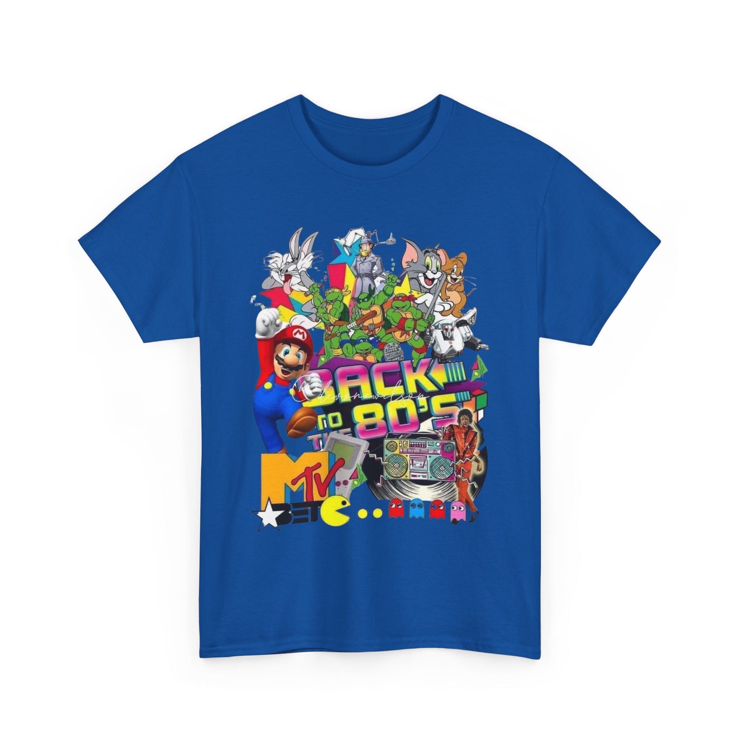 Unisex Heavy Cotton Tee - Retro 80s Gaming Nostalgia Tee