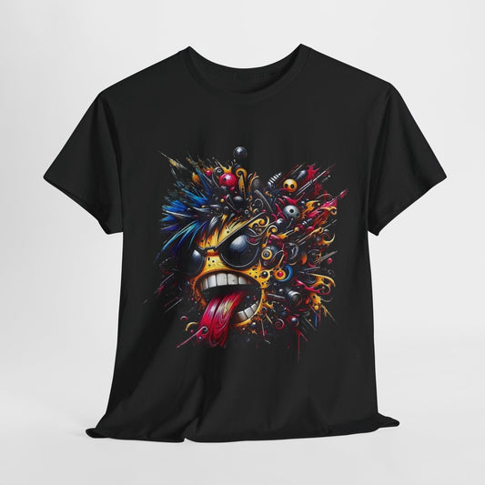 Psychedelic Graphic Unisex Heavy Cotton Tee - Bold Colorful Design