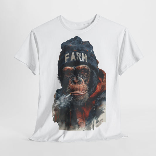 Cool Chimpanzee Farm Tee | Unisex Heavy Cotton T-Shirt