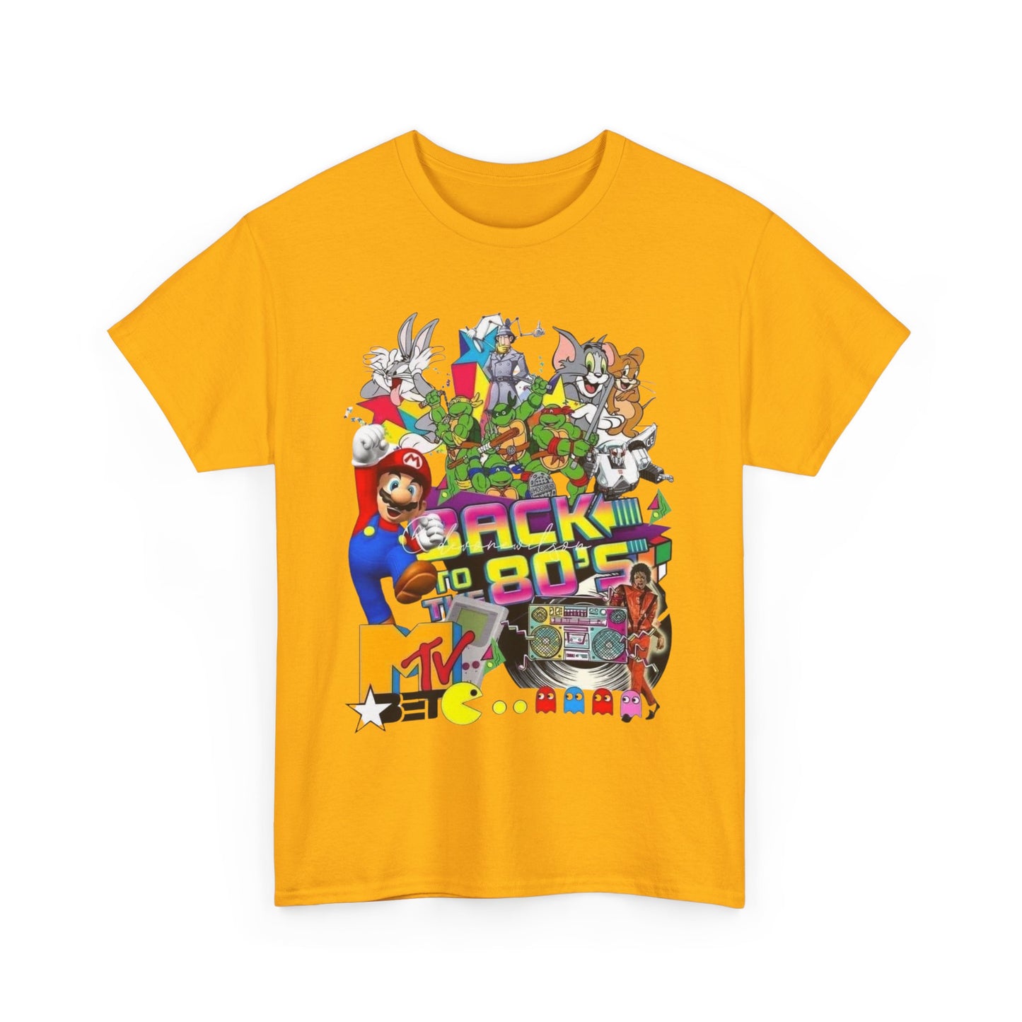 Unisex Heavy Cotton Tee - Retro 80s Gaming Nostalgia Tee