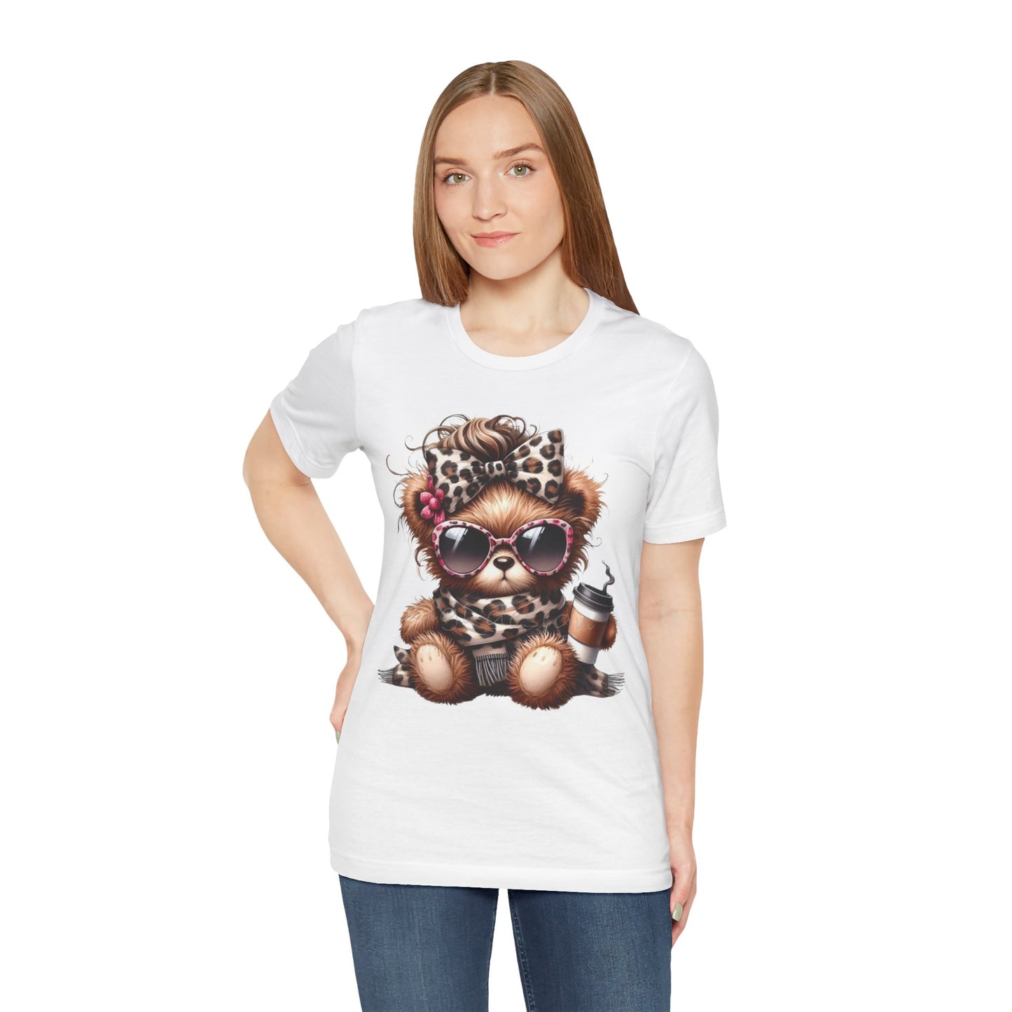 Cool Teddy With Coffee T-Shirt