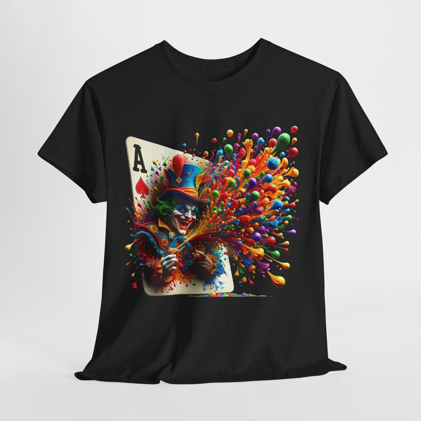 Colorful Artist Playing Card Unisex Heavy Cotton Tee