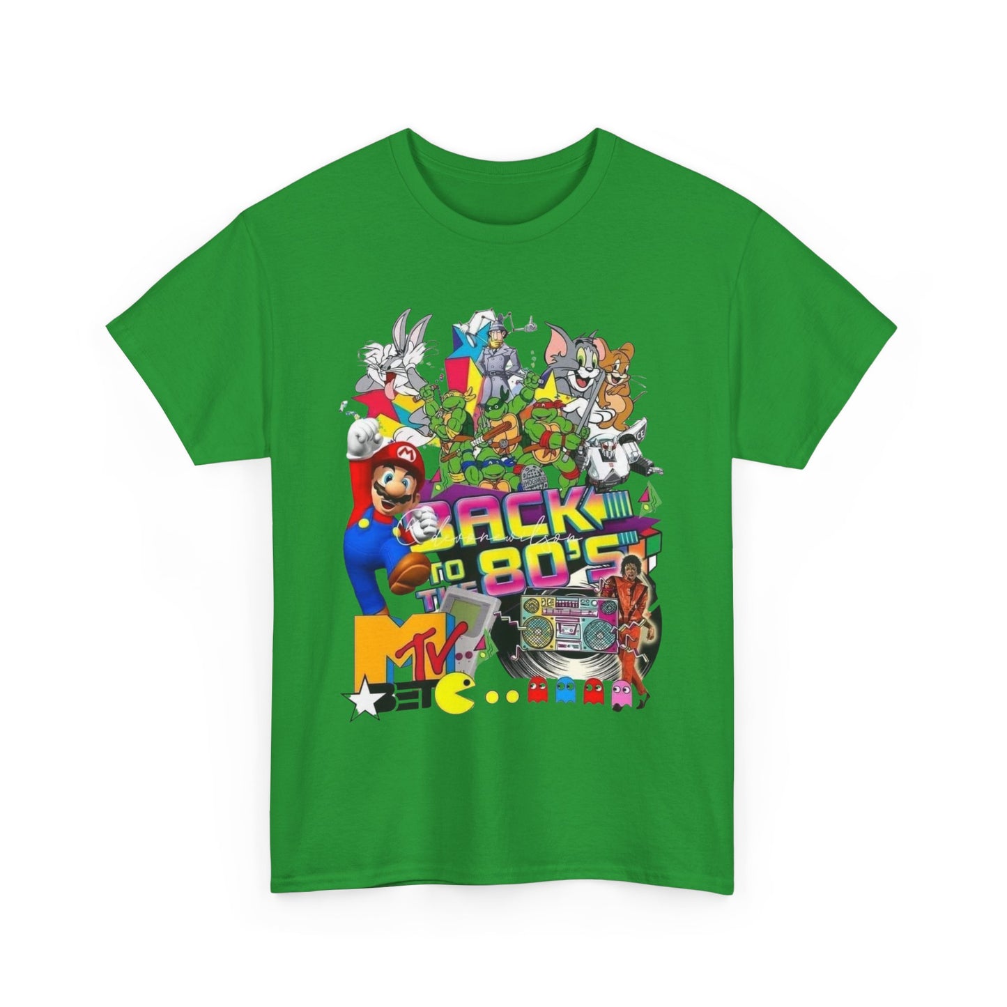 Unisex Heavy Cotton Tee - Retro 80s Gaming Nostalgia Tee