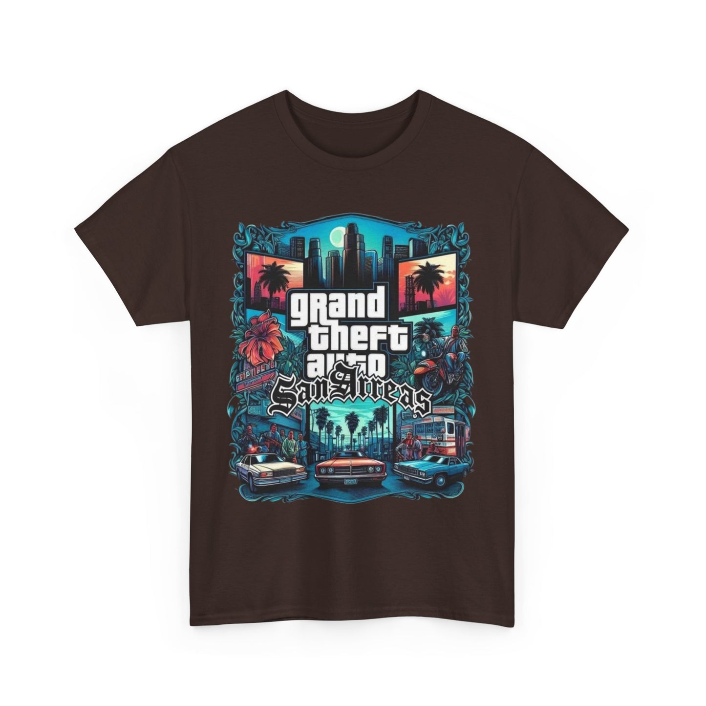 Grand Theft Auto San Andreas Unisex Heavy Cotton Tee - Retro Gaming Shirt