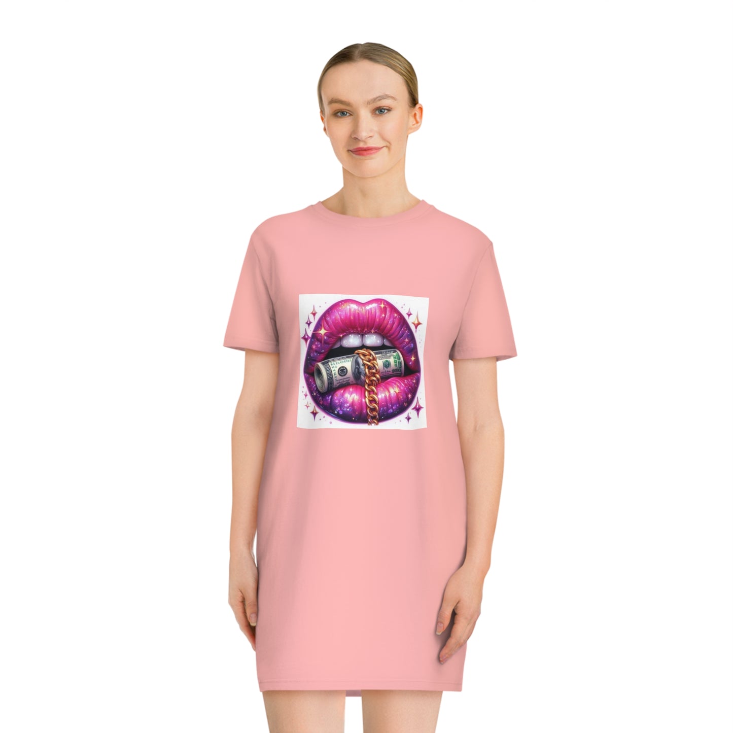 Lips Print T-Shirt Dress