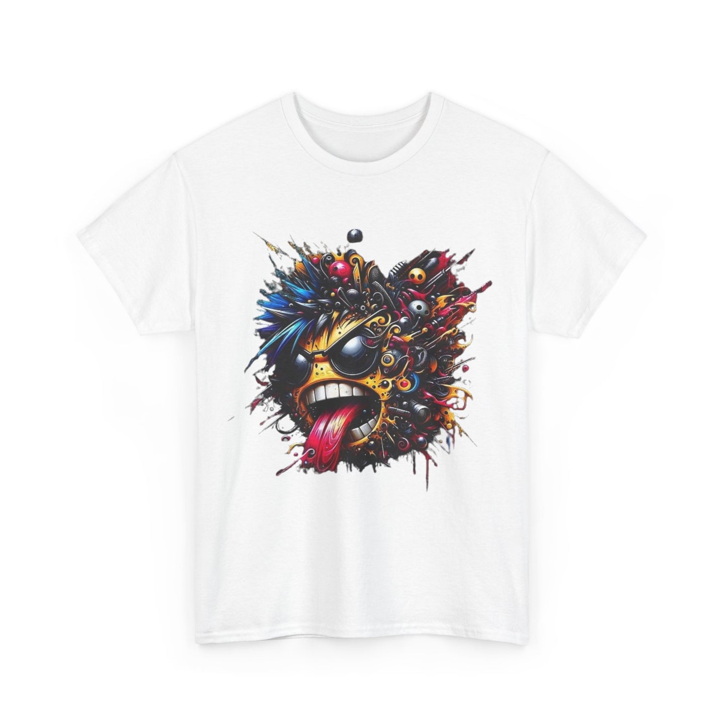 Psychedelic Graphic Unisex Heavy Cotton Tee - Bold Colorful Design