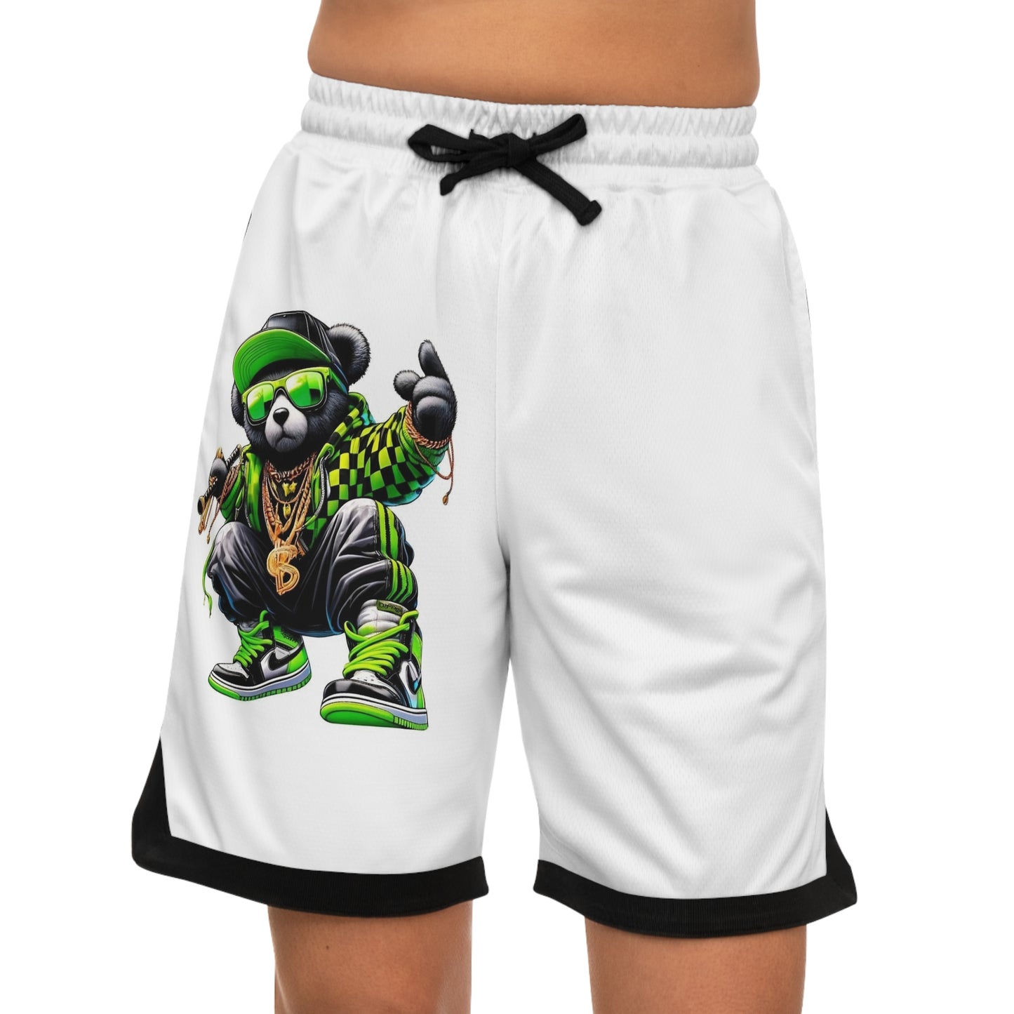 Basketball Rib Shorts cool green bear