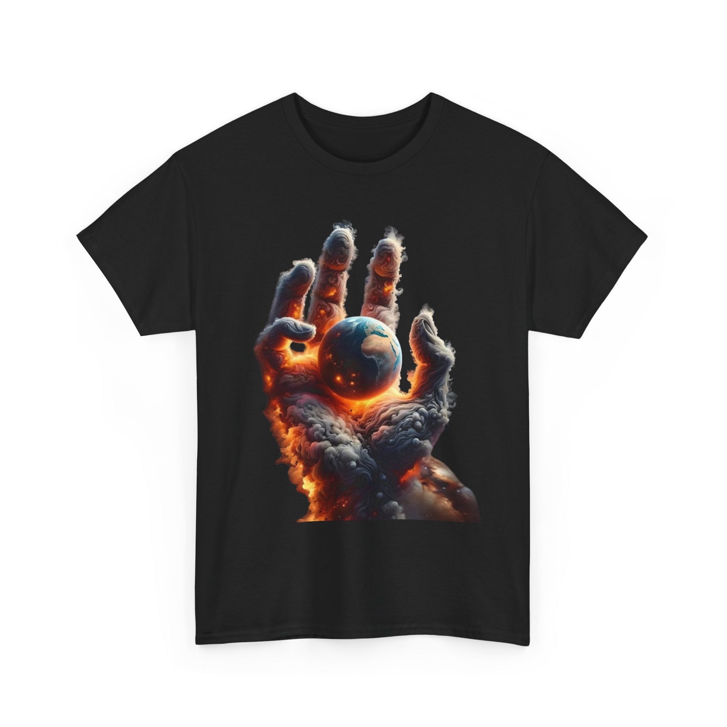 Unisex Heavy Cotton T-shirt earth on the hand