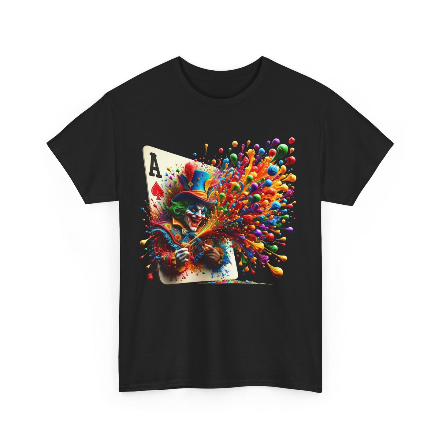 Colorful Artist Playing Card Unisex Heavy Cotton Tee