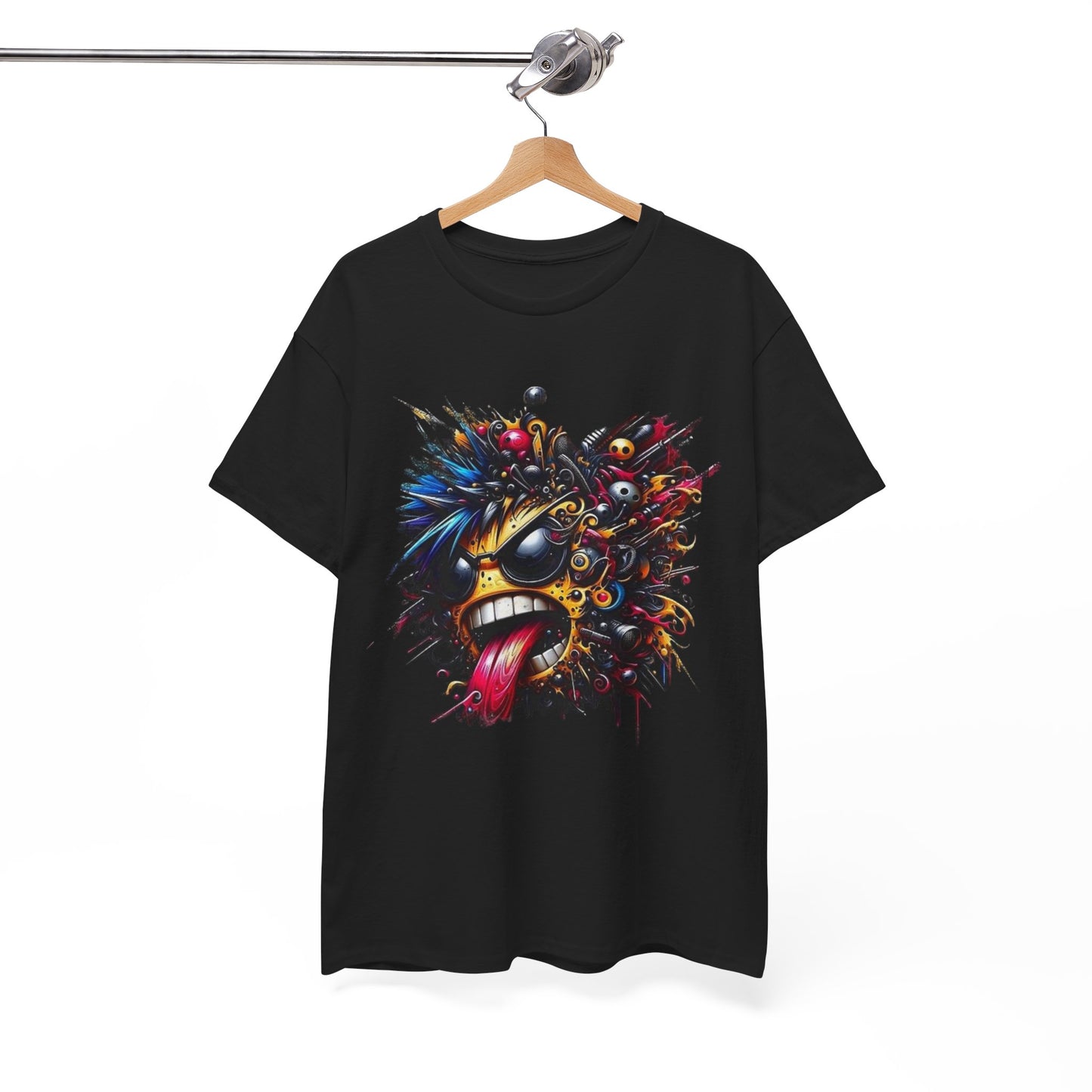 Psychedelic Graphic Unisex Heavy Cotton Tee - Bold Colorful Design