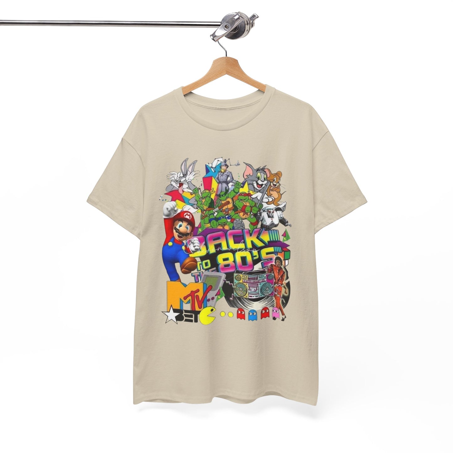 Unisex Heavy Cotton Tee - Retro 80s Gaming Nostalgia Tee