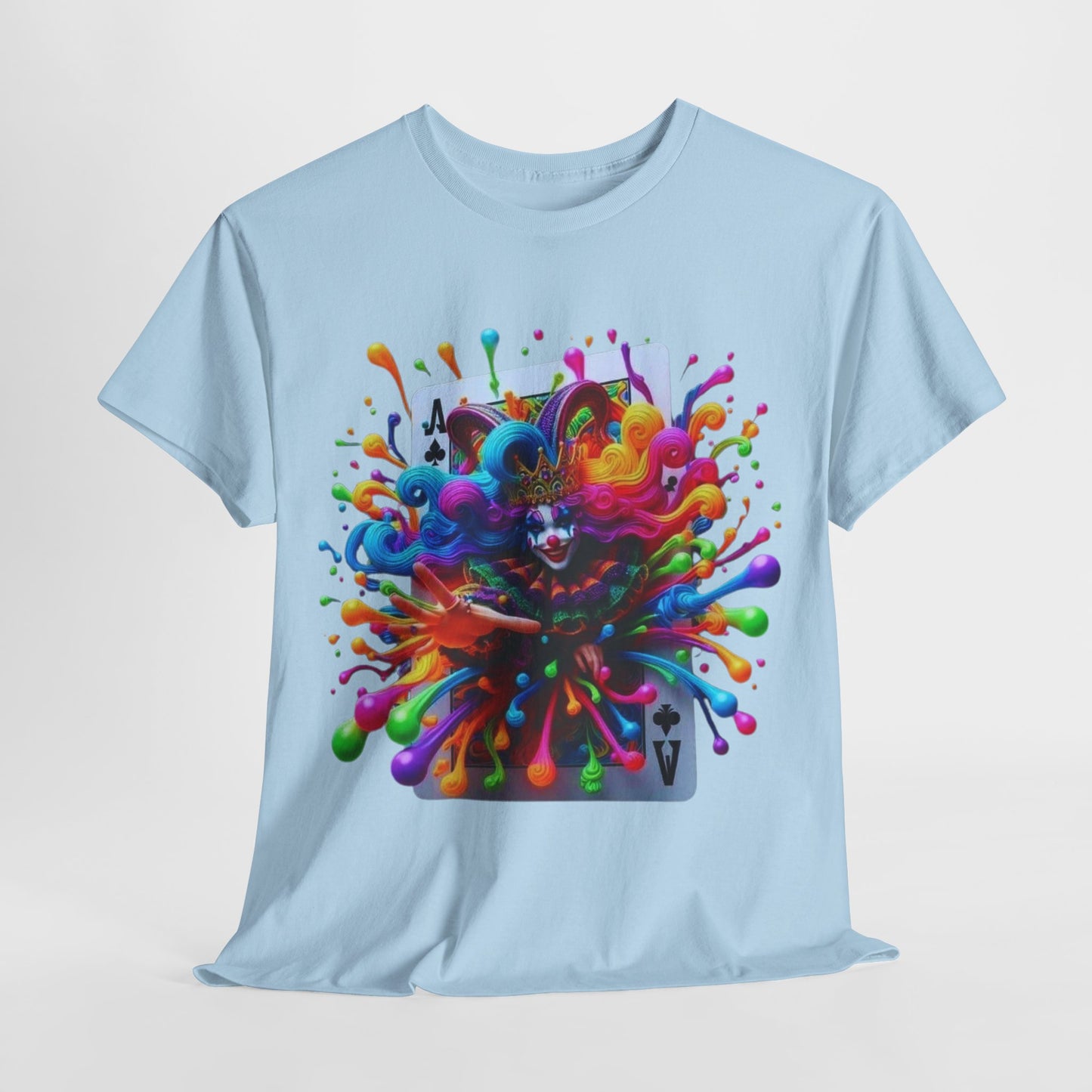 Colorful Ace of Spades Unisex Heavy Cotton Tee - Vibrant Graphic Tee for Casual Wear