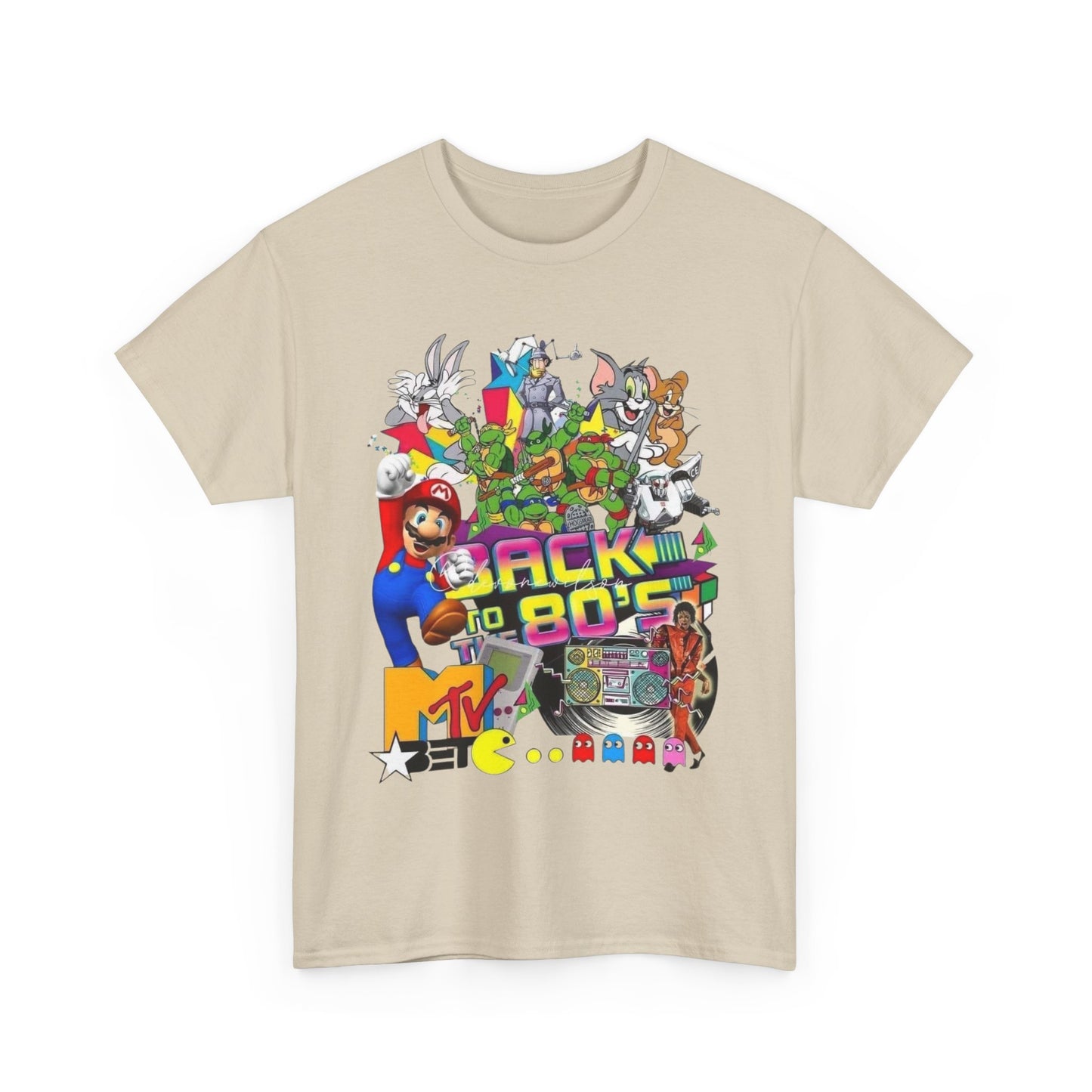 Unisex Heavy Cotton Tee - Retro 80s Gaming Nostalgia Tee