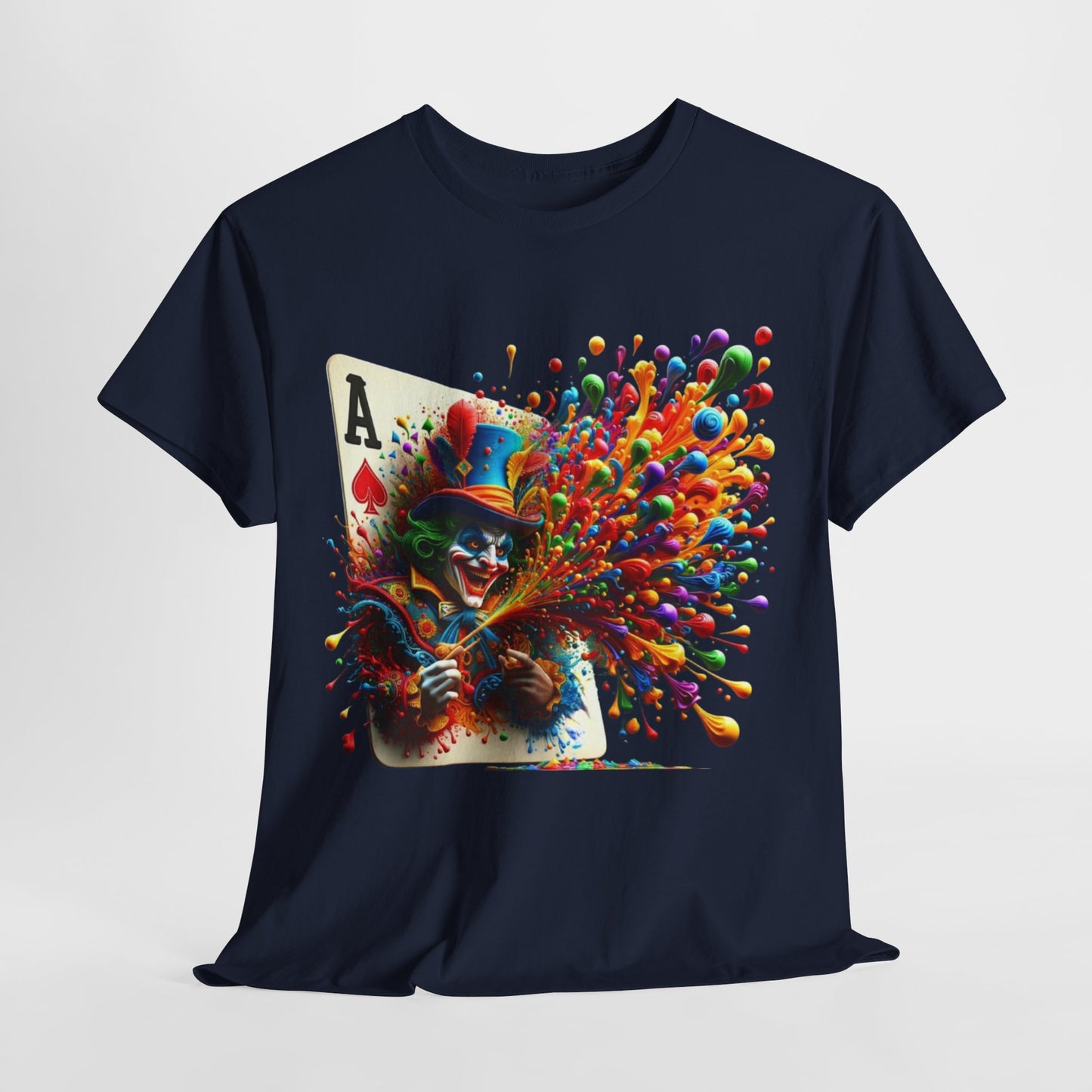 Colorful Artist Playing Card Unisex Heavy Cotton Tee