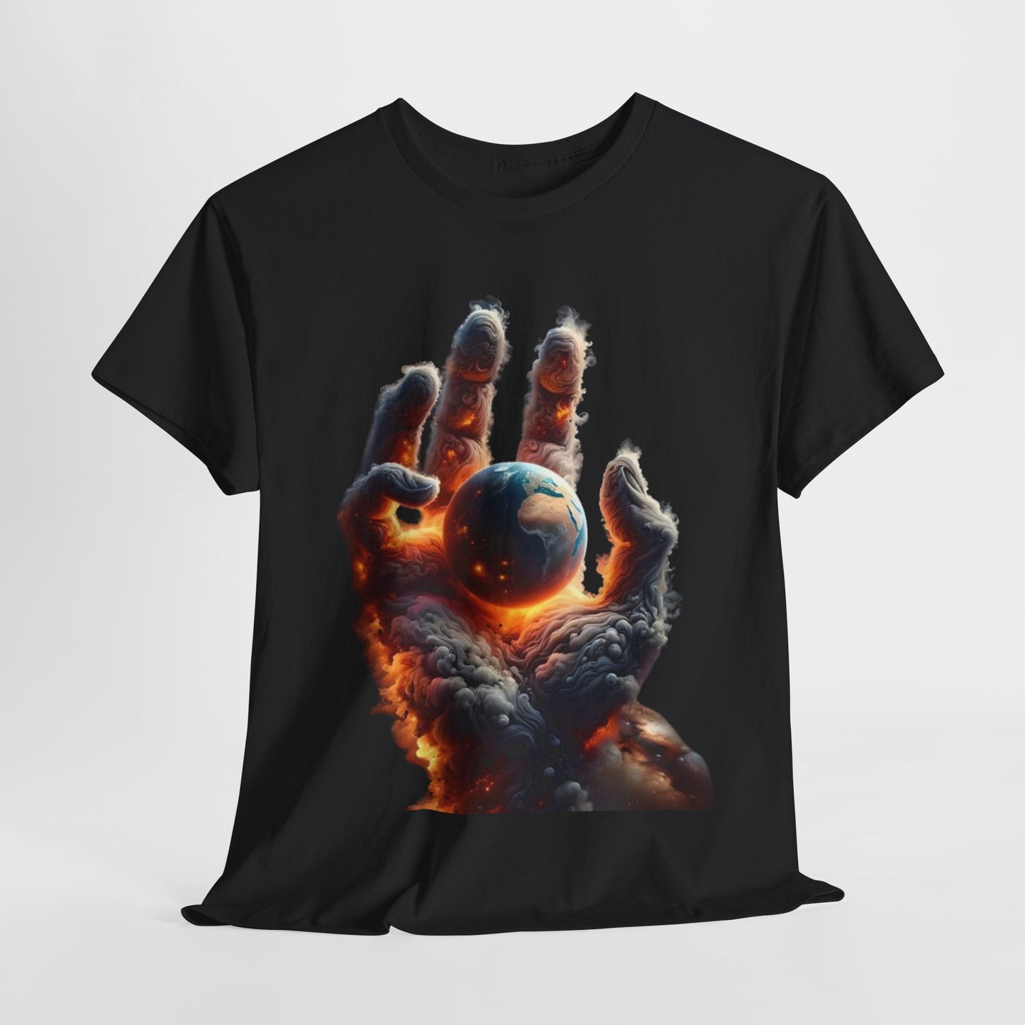 Unisex Heavy Cotton T-shirt earth on the hand