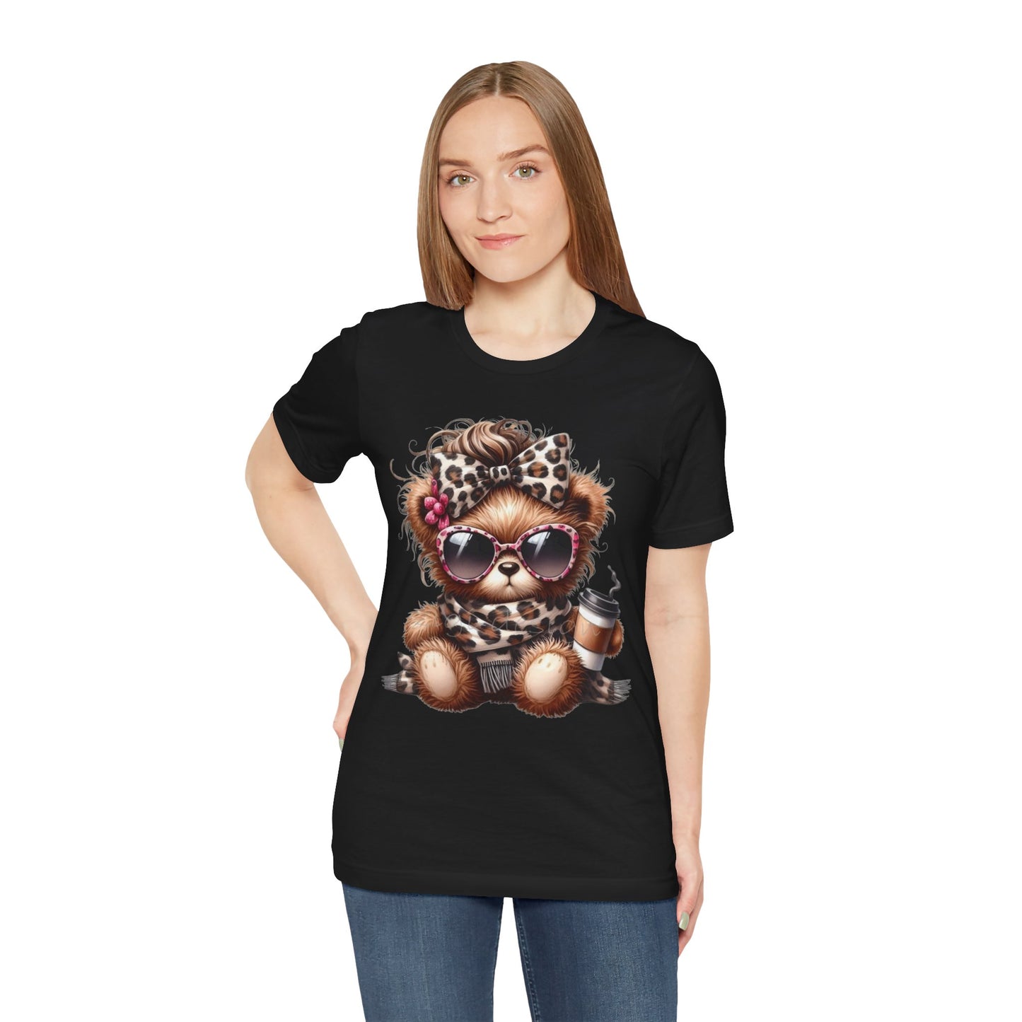 Cool Teddy With Coffee T-Shirt