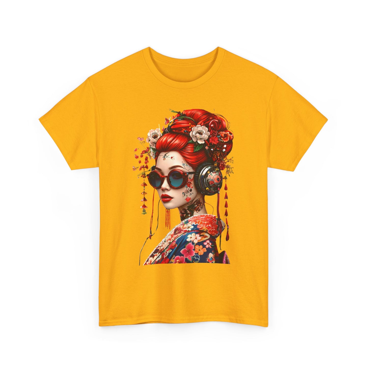 Unisex Heavy Cotton T-shirt floral girl