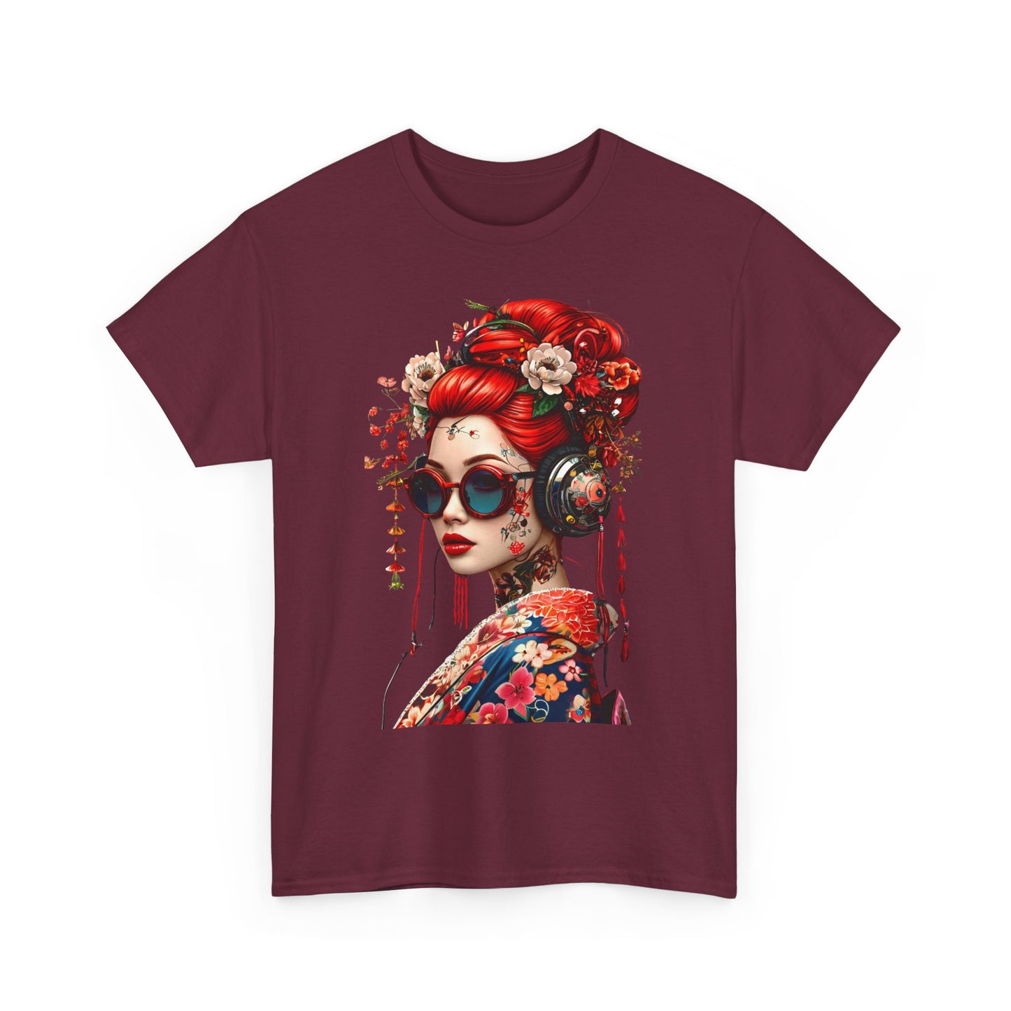 Unisex Heavy Cotton T-shirt floral girl