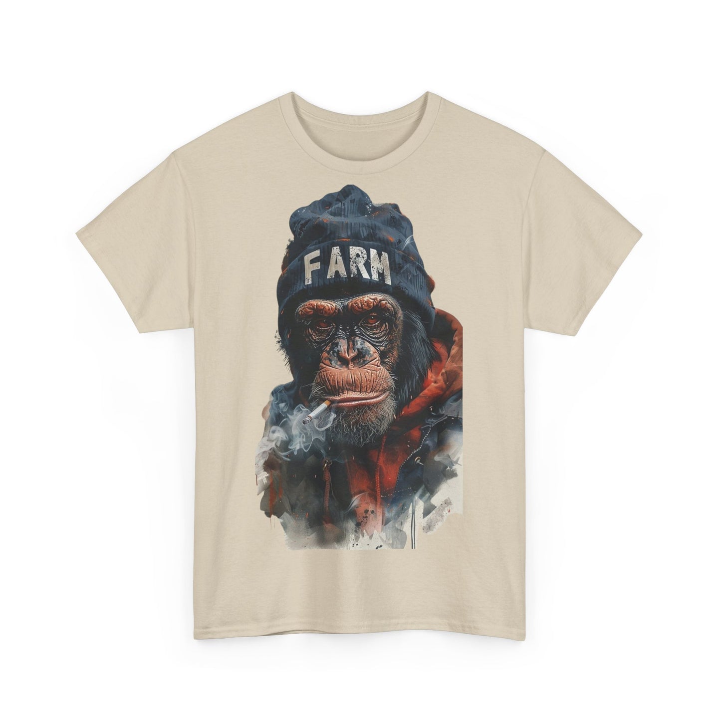 Cool Chimpanzee Farm Tee | Unisex Heavy Cotton T-Shirt