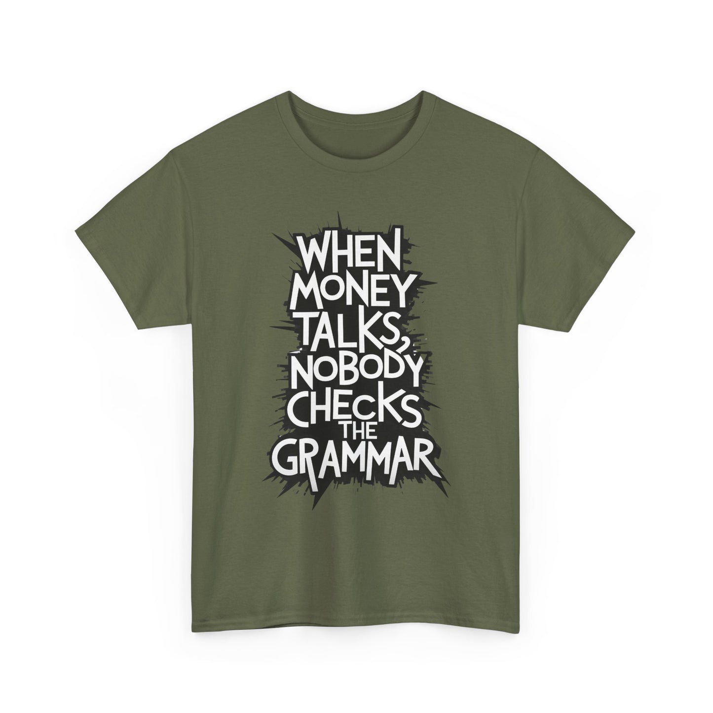 Funny Grammar Quote Unisex Heavy Cotton Tee - Perfect Gift for Writers and Students