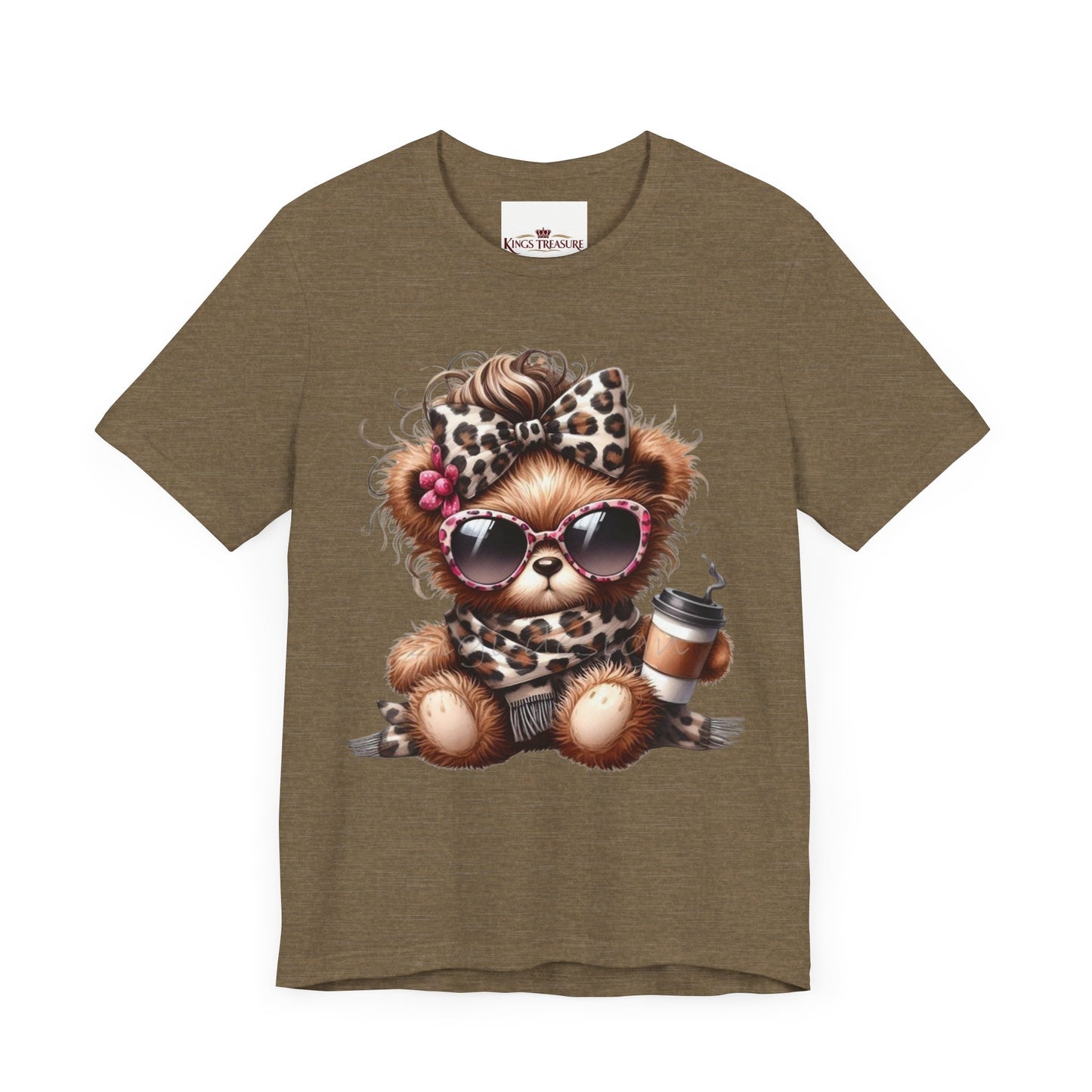 Cool Teddy With Coffee T-Shirt