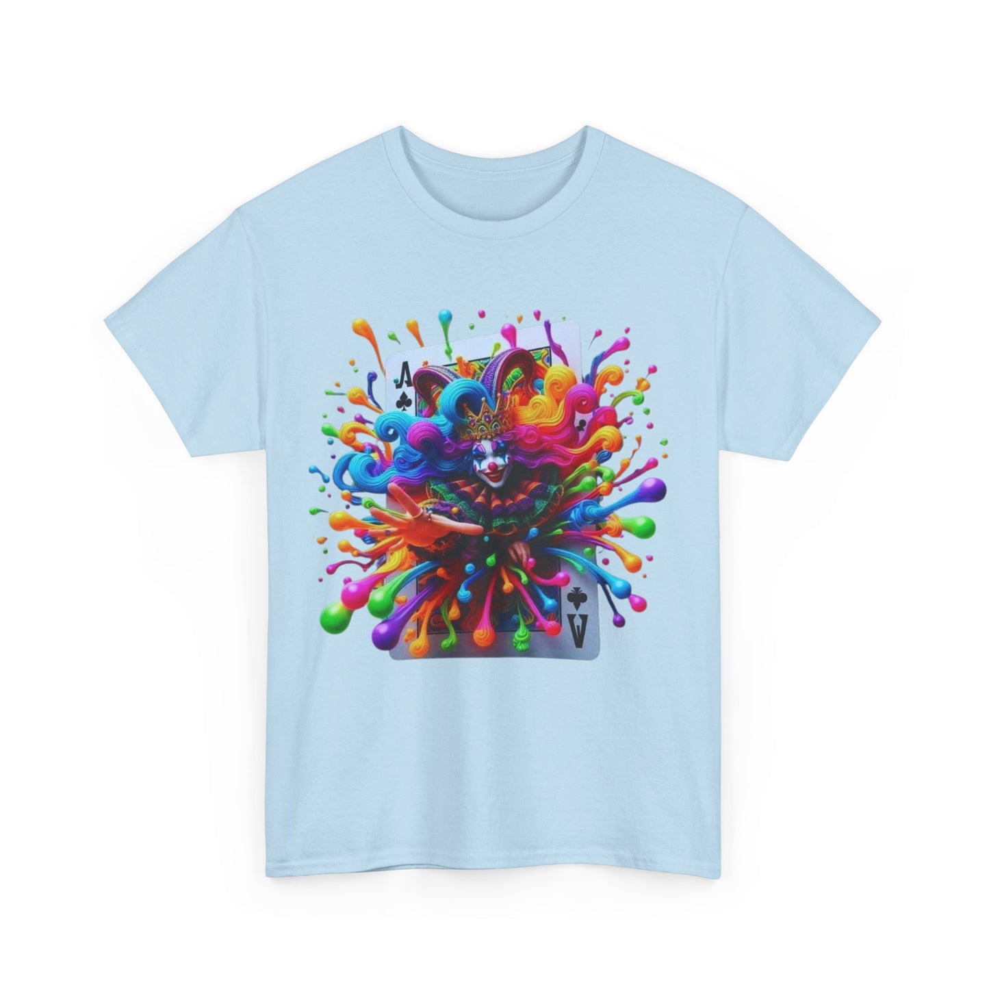 Colorful Ace of Spades Unisex Heavy Cotton Tee - Vibrant Graphic Tee for Casual Wear