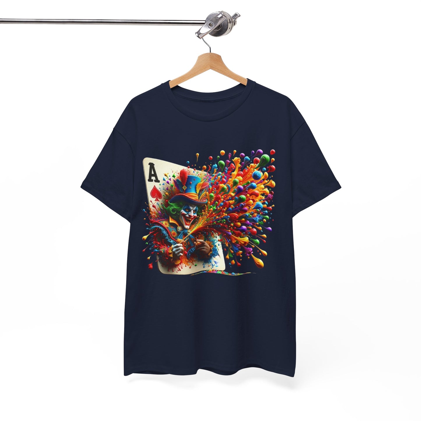 Colorful Artist Playing Card Unisex Heavy Cotton Tee