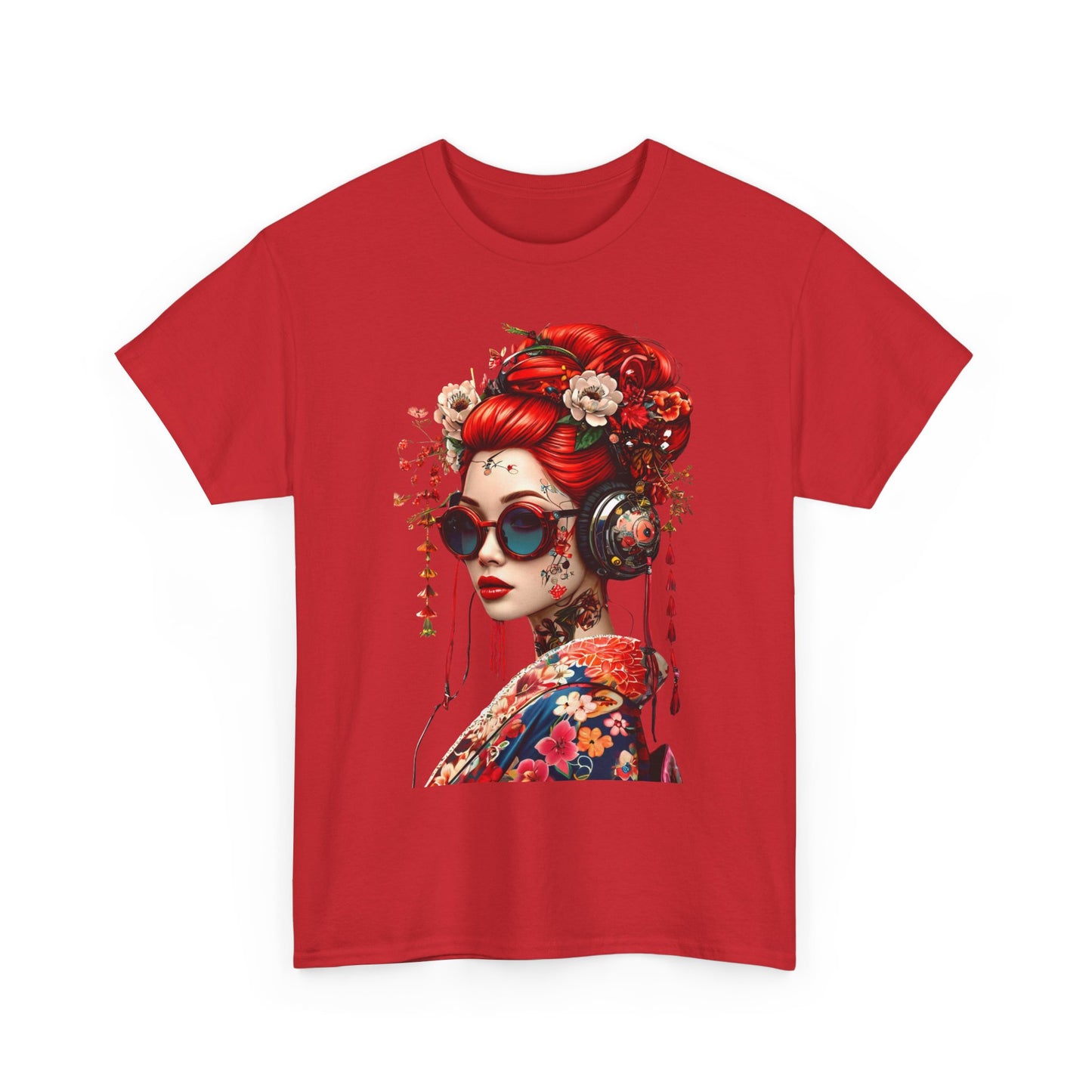 Unisex Heavy Cotton T-shirt floral girl