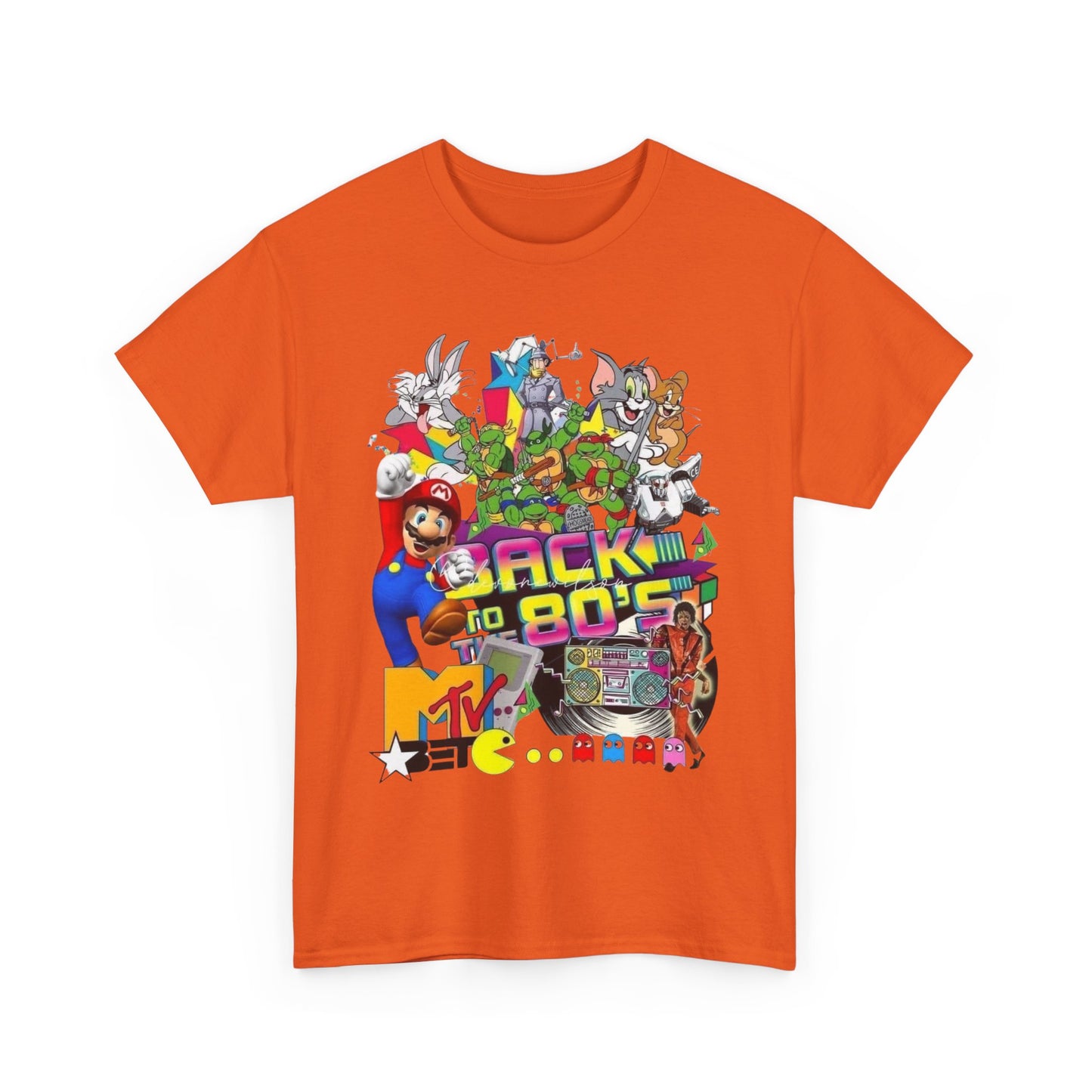 Unisex Heavy Cotton Tee - Retro 80s Gaming Nostalgia Tee