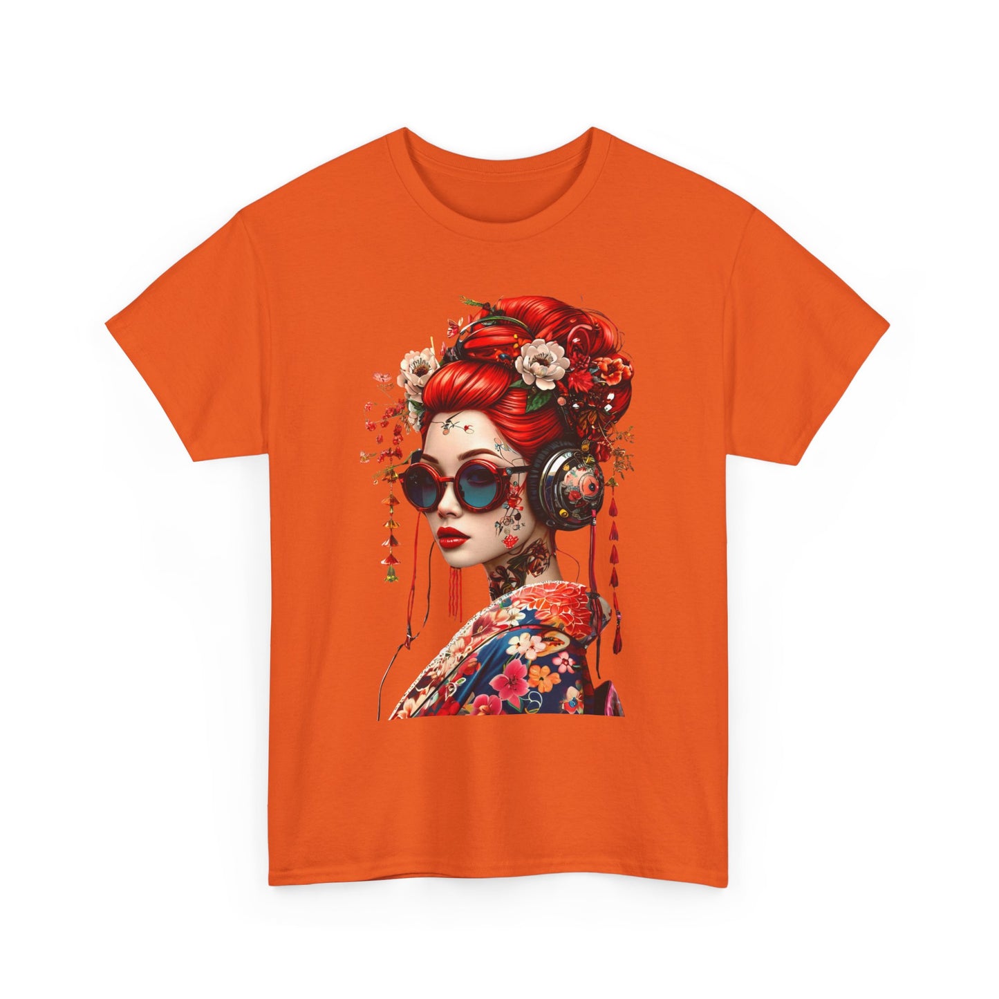 Unisex Heavy Cotton T-shirt floral girl