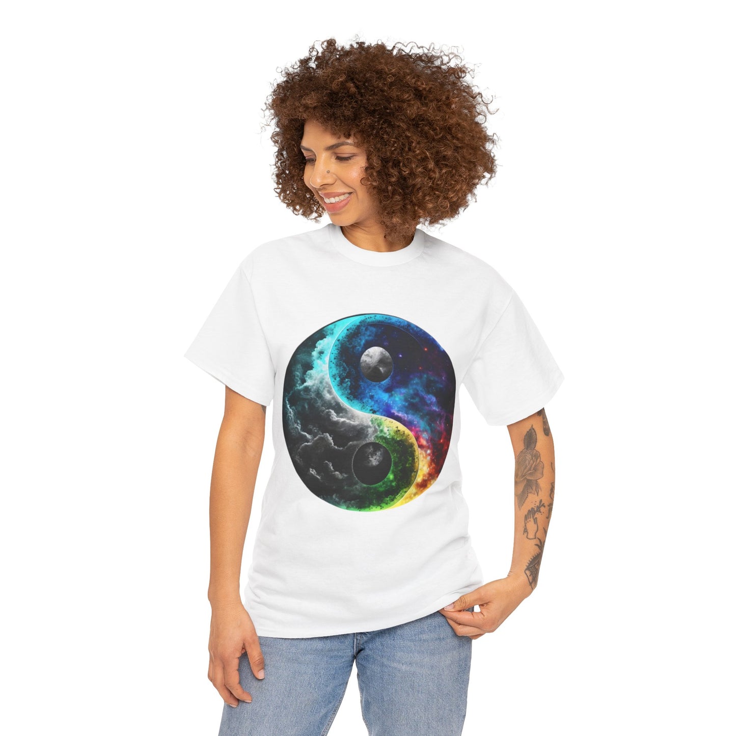 Unisex Heavy Cotton T-shirt yin and yang