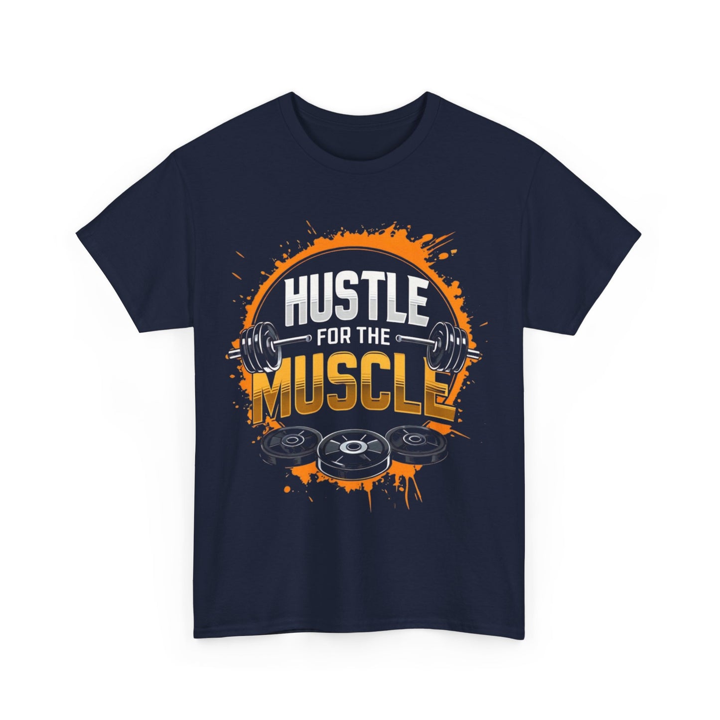 Hustle for the Muscle Unisex Heavy Cotton Tee - Motivational Fitness Shirt