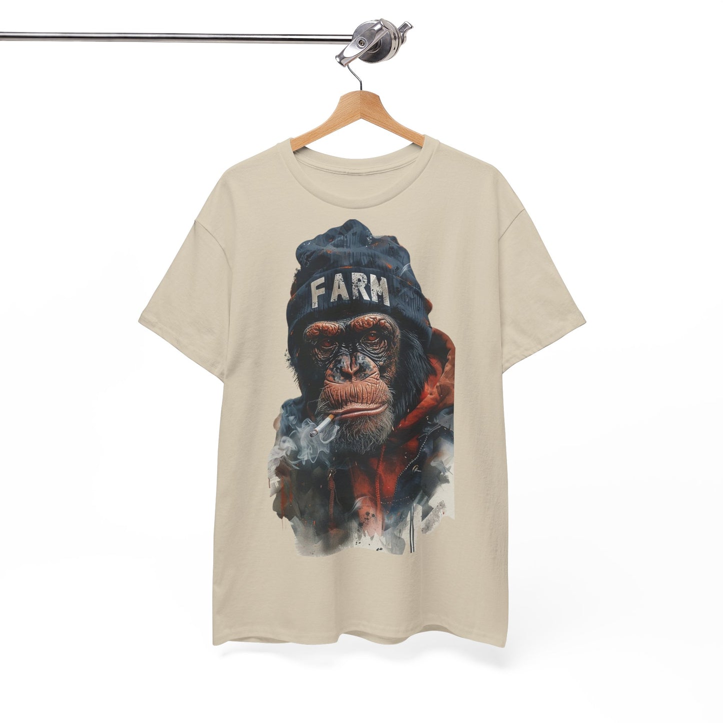 Cool Chimpanzee Farm Tee | Unisex Heavy Cotton T-Shirt