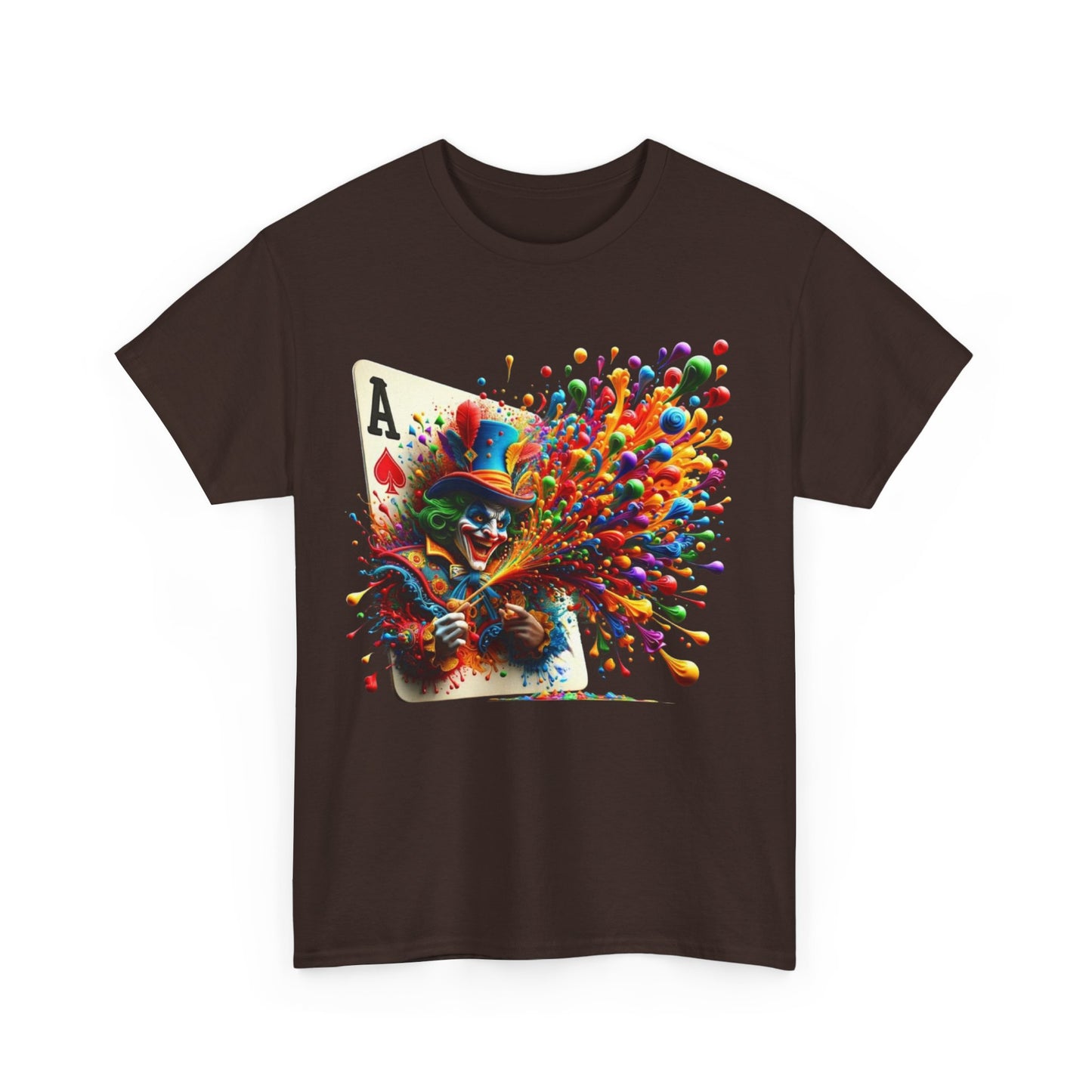 Colorful Artist Playing Card Unisex Heavy Cotton Tee